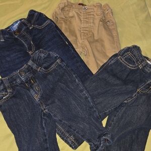 4 Pair Baby Jeans Size 6-12 Months